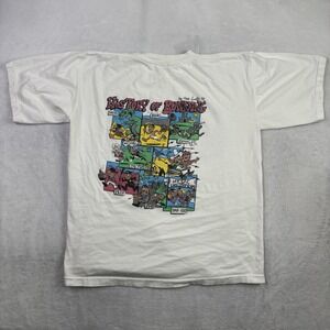 1993 History of Running White Short Sleeve Graphic Shirt Men's Large
